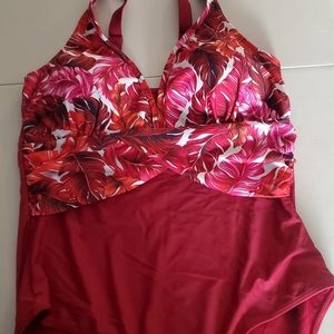 Woman's 1piece Swimsuit Red Size XL